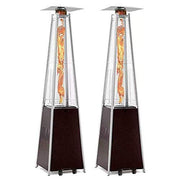 View 2-Sets Pyramid Outdoor Heater Standing, 42,000 Btu Tower Patio Heaters Propane image 2