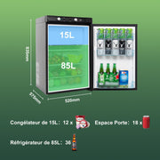 View Smeta Kühlschrank, Gas, 100 l, Campingauto, 12 V, 220 V, Dreifach-Kühlschrank, Gefrierschrank, Wohnwagen, Garage, Mobilheim, Schlafzimmer, Haus, leise image 3