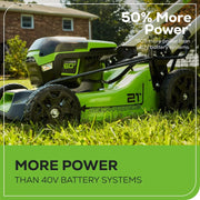 View 60V 21” Cordless (Self-Propelled) Lawn Mower , 2 x 4.0Ah Batteries and Dual Port Rapid Charger image 6