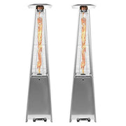 View 2 Sets 40,000 Btu Propane Patio Heater, Standing Pyramid Outdoor Heaters image 2