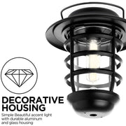 View home zone security solar outdoor decorative glass wall lantern light no wiring image 4