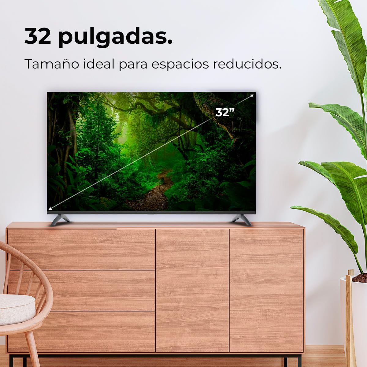 Cecotec Smart TV, Televisor LED de 32 Pulgadas Resolución HD A4 Series ALH40032S. Sistema Operativo Google TV, Dolby Audio, HDR10, 16 GB de ROM,