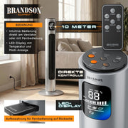 View Brandson - Turmventilator mit Fernbedienung 96 cm - Preisträger 2026 - mobiler Lüfter leise - Standventilator Oszilation - 3 Geschwindigkeiten 3 Modi image 6