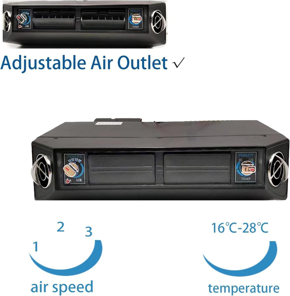 Kit de aire acondicionado eléctrico 12 V para debajo del salpicadero, sistema universal de CA 12V, apto para furgoneta, auto, RV, camión, autocaravana