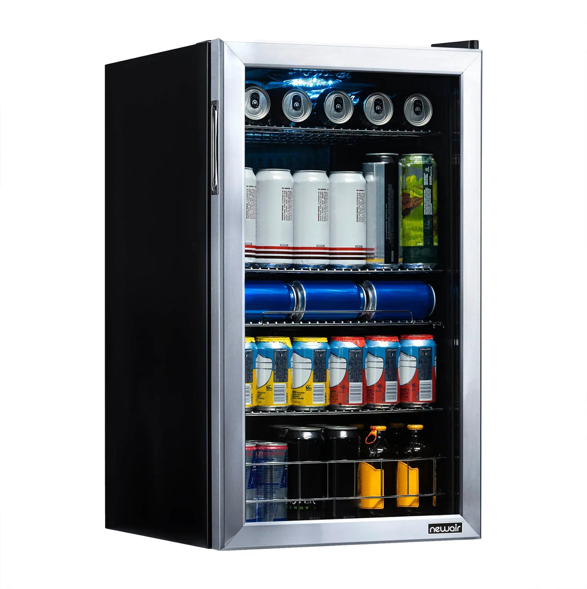 2026 Newair Refrigerador de Bebidas Independiente de Acero Inoxidable – 126 Latas – 18,9"