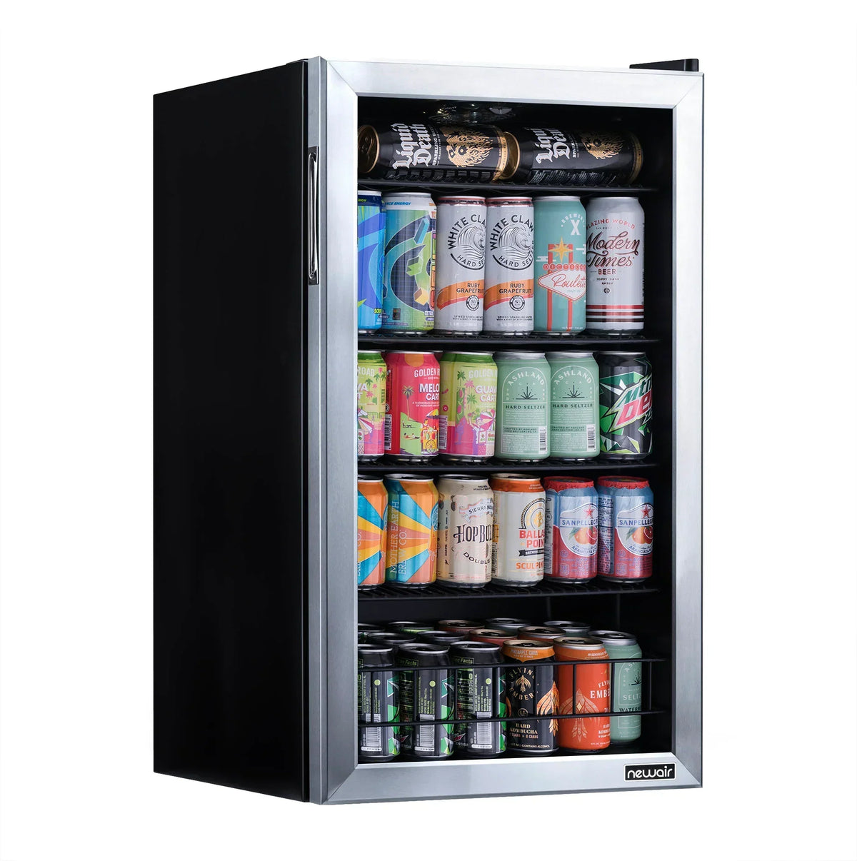 2026 Newair Refrigerador de Bebidas Independiente de Acero Inoxidable – 126 Latas – 18,9"