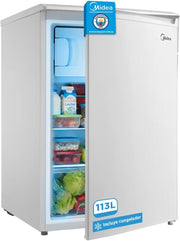 View Midea Nevera pequeña 113L con Congelador - Mini frigorífico pequeño para la Habitación/Caravana/Camping - Mini Bar Bajo Consumo - Frigorifico Bajo image 1