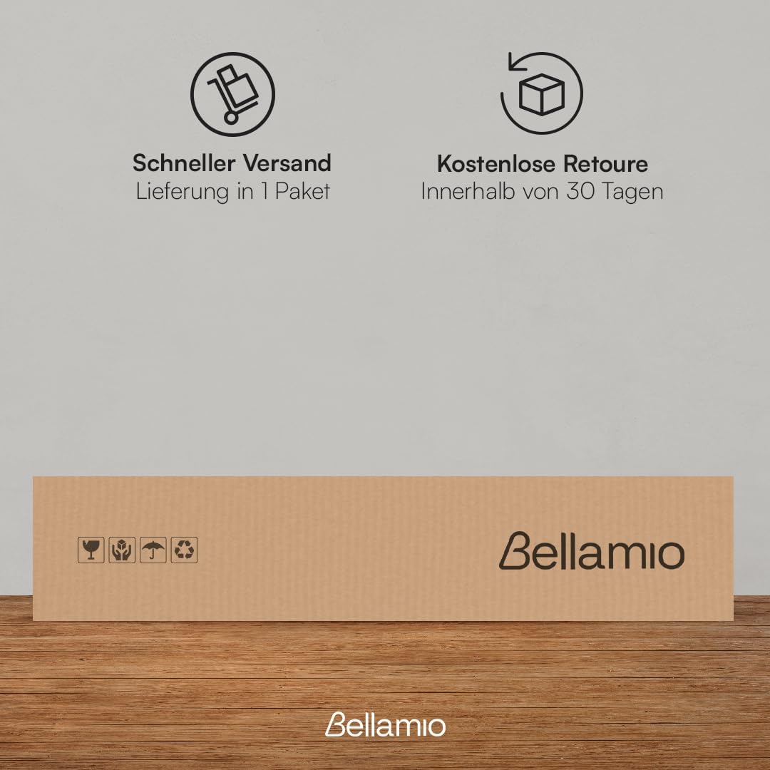 Bellamio Apol Besenschrank - Mehrzweckschrank 40 cm breit Weiß - Vorratsschrank mit Staubsaugerfach - Putzschrank aus Holz - Flurschrank mit Stauraum