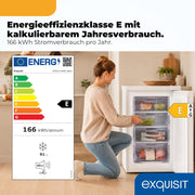 View Exquisit Gefrierschrank | 91 l Nutzinhalt, Energieeffizienzklasse E, 40 dB(A) | kompakte Bauform, 4-Sterne-Gefrieren, manuelle Temperaturregelung, image 2