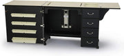 View Sewing Cabinet for Sturdy Sewing, Cutting, Quilting, and Crafting with Storage and Airlift, Black Finish image 1