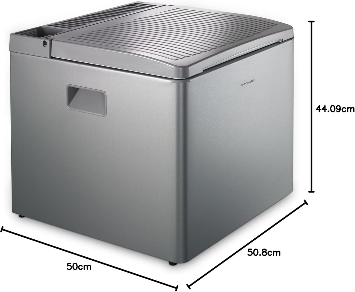 Dometic CombiCool RC 1200 EGP - silent, electrical absorber cooler with gas connection 50 mbar, 40 liters, 12 V and 230 V for car, truck and socket