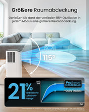 View Pro Breeze 12000 BTU Mobile Klimaanlage (Räume bis 50m2) – Klimaanlage mobil mit App-Steuerung, Timer & LED-Display – inkl. Fensterabdichtung & image 4