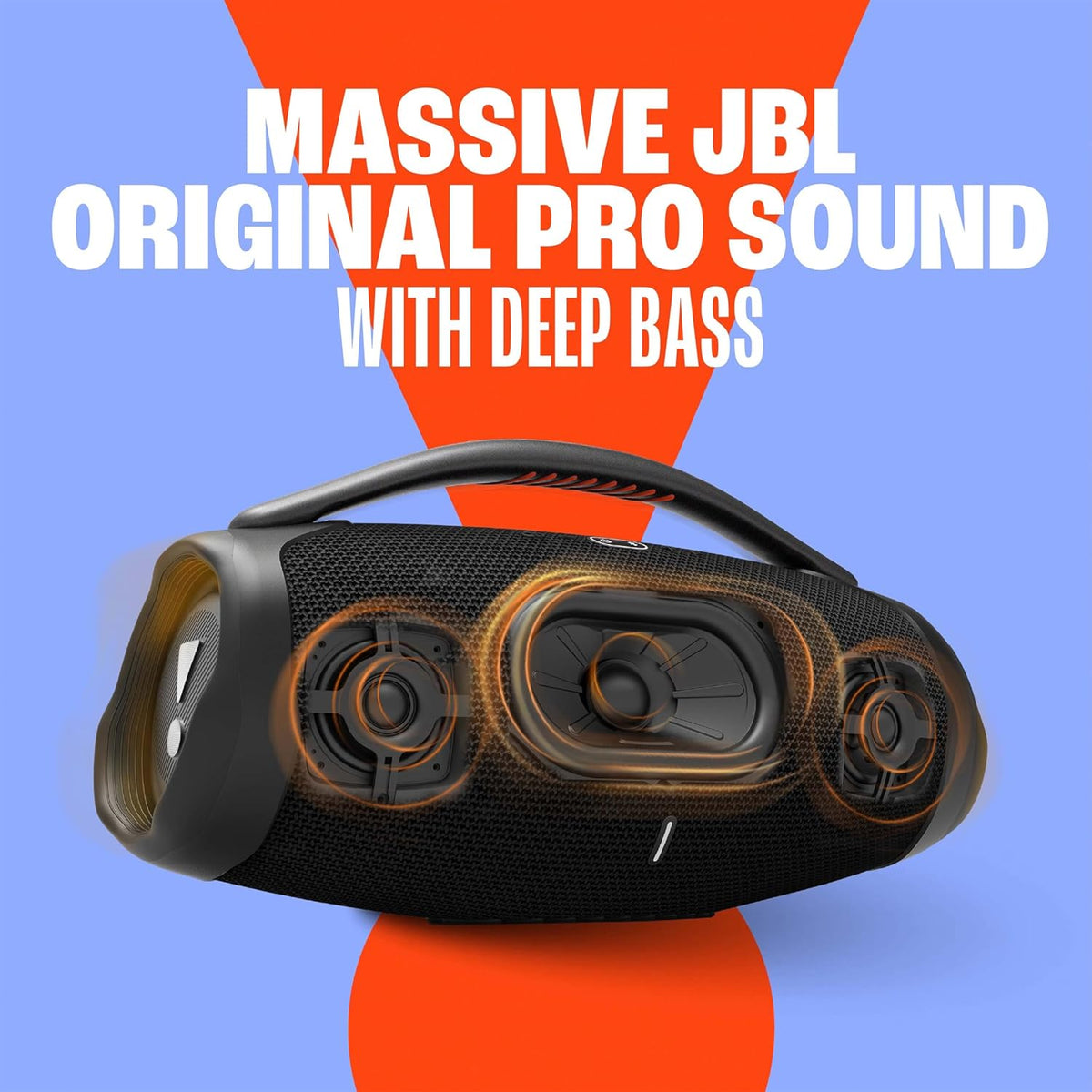 JBL Boombox 3 Wifi – Kabelloser Lautsprecher mit Bluetooth und Wifi – Kompatibel mit der JBL One App – 24 Stunden Wiedergabezeit – Wasser- und