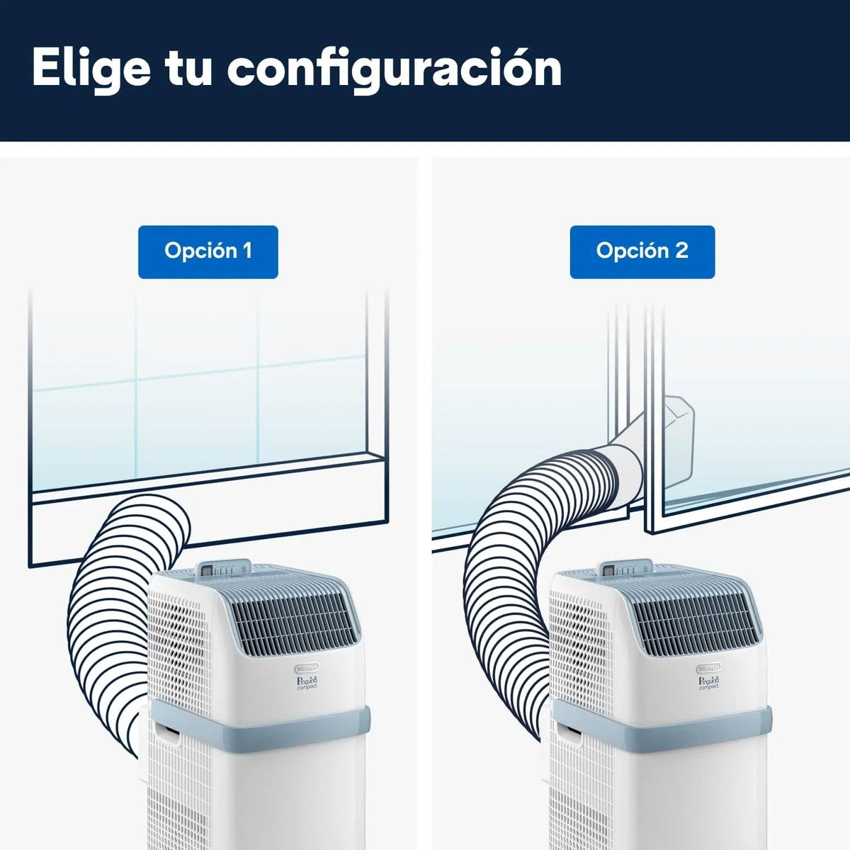 Pinguino Compact PAC ES72 YOUNG Aire Acondicionado Portátil 8.300 BTU/h, 2,1 kW, hasta 60m³, Función Deshumidificador y Ventilación, Temporizador 24