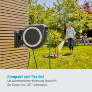View Gardena Original Wand-Schlauchbox RollUp L (weiß) 30 m: flexible Bewässerung für große Gärten, Schwenkbare Schlauchbox, inkl. 30 m Gardena image 2