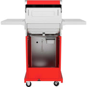 View 2-Burner Propane Gas Grill, Red Stainless Steel, 28,000 BTUs, Compact Design image 2