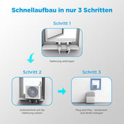 View Midea Portasplit Klimaanlage, Mobile Wärmepumpe, Kühlen A++/Heizen A+, 12000 BTU 3, 5kW, für Räume bis zu 42 m² / 105 m³, nur 39 dB(A) im Silent-Modus image 6