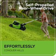 View 60V 21” Cordless (Self-Propelled) Lawn Mower , 2 x 4.0Ah Batteries and Dual Port Rapid Charger image 5