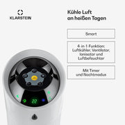 View Klarstein 4-in-1: Smart Luftkühler, Ventilator, Luftbefeuchter & Ionisation I 6 L Wassertank, Oszillation, 30 W, 210 m³/h, Timer I Klimagerät ohne image 2