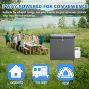 View Smad Gas Gefrierfach, 70 l, Dreifach Gemischt, 12 V/230/LPG, Camping, Gas Gefrierschrank, geräuschlos, für Garage, Mobile, Reise, Schwarz image 3