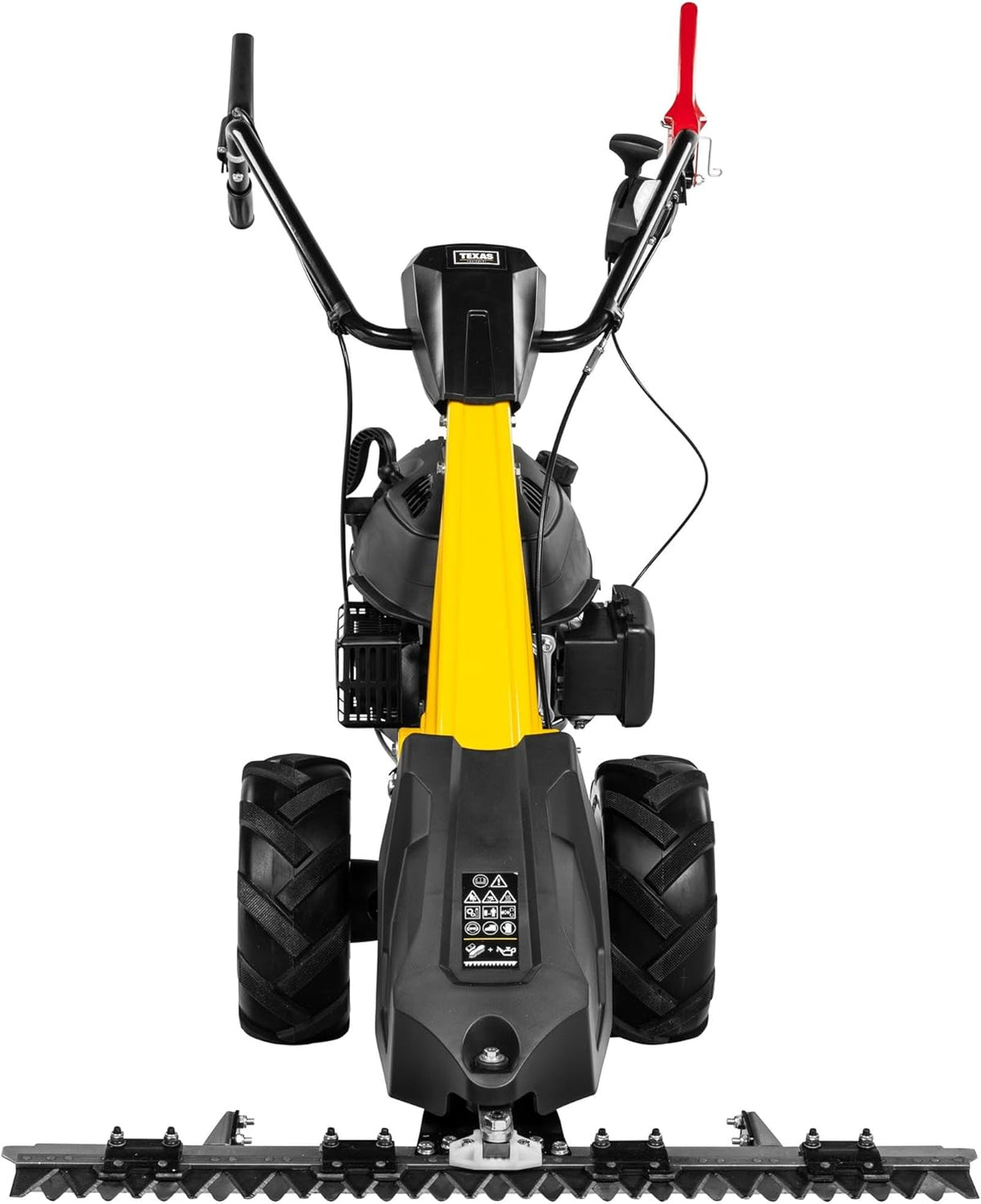 TEXAS Profi Benzin Balkenmäher CB8750 196ccm Wiesenmäher Hochgrasmäher Rasenmäher mit Antrieb Radantrieb | 5,7PS | 4200Watt | Schnittbreite 870mm | 4-