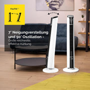 View Yoer 29dB Leiser Turmventilator, Ionisator, 10 m Reichweite, Neigungswinkeleinstellung, 12 Geschwindigstufen, 4 Modi, 12 Std. Timer, 90° Oszillation, image 5