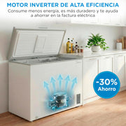 View MIDEA Arcon Congelador Pequeño de 418L | Congelador Horizontal Convertible a Frigorífico con Motor Inverter, Control Electrónico de Temperatura, image 6
