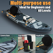 View AKSPORT Tabla hinchable de surf de remo, tabla de surf hinchable con todos los accesorios, diseño ancho y estable, tabla antideslizante, tabla de remo image 3