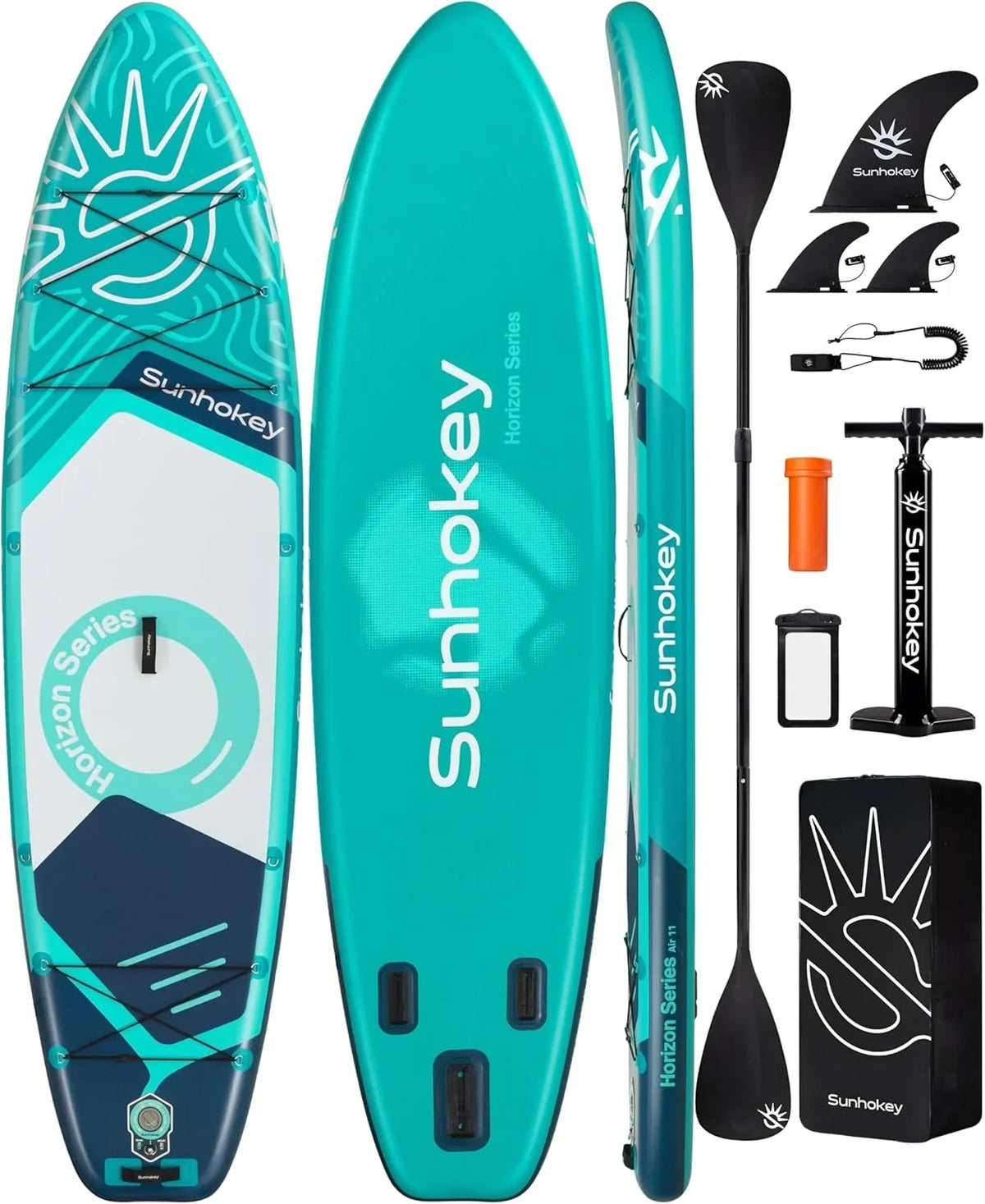 Tabla de Paddle Surf Hinchable 335cm con Accesorios Incluidos de Primera Calidad, Remo Ajustable, Bomba de Mano, Mochila de Transporte. 335 x 86 x 15