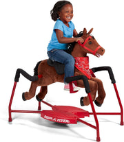 View Brown plush interactive riding horse image 2