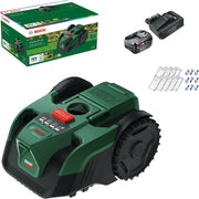 View Akku-Mähroboter VISIMOW18V-100 (für Rasenflächen bis 100 m², Schnittbreite: 16 cm, Schnitthöhe: 20-60 mm, mit Ersatzmessern, inkl. Akku und Ladegerät) image 1