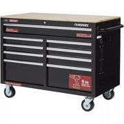 View 46 in. W x 24 in. D 9-Drawer Gloss Black Deep Tool Chest Mobile Workbench image 1