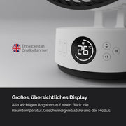 View MEACO MeacoFan Sefte Tischventilator - 10 Luftumwälzer mit 12 Geschwindigkeiten - Horizontale und vertikale Oszillation - 3 Oszillationsbereiche - image 2