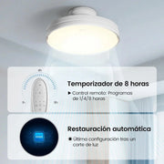 View Silencioso Sin Aspas Ventilador de Techo con Luz Regulable 60W 30W Motor DC 30W Luz CCT 3000-5700K LED Lampara Ventilador Techo y Mando 6Velocidades image 4