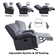 View 2025 Sillón mecedor sobredimensionado, sillón reclinable manual simple, sillón tapizado acolchonado, sillón mecedor para sala, asiento de teatro talla image 3