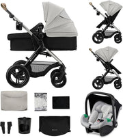 View Kinderkraft MOOV XL 3 en 1, Carrito bebé hasta 27 kg, Carro, Con Asiento I-SIZE 40-75 cm, Plegable, Amortiguación, Convertible, Capazo XL, Con image 1