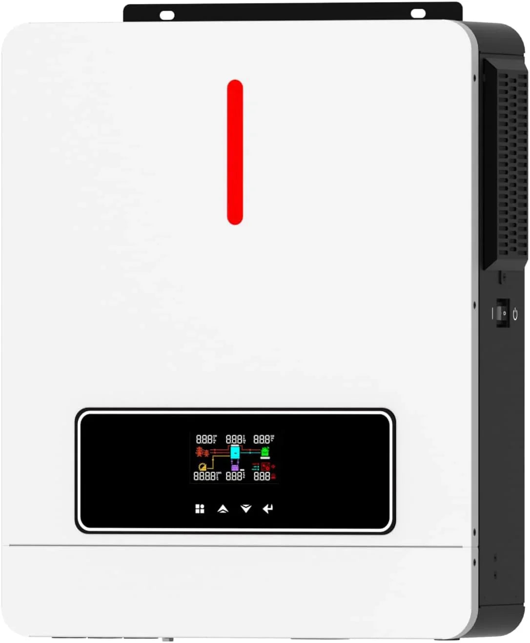 3600W Hybrid Pure Sine Wave Power Inverter with 120A MPPT Solar Charger .dc 24V to ac 110v 60HZ Solar Converter for Home,Car &Cabin