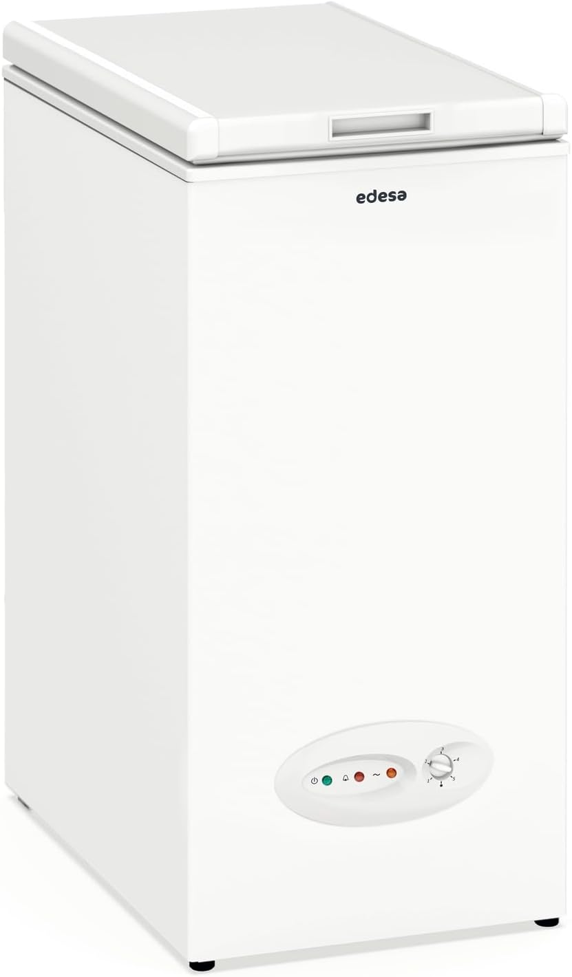 Edesa Congelador Horizontal EZH-0611, Altura 0.84 m, Termostato Ajustable, Fácil Limpieza, Alarma Integrada, Bajo Nivel Sonoro, Gran Capacidad 59 l,