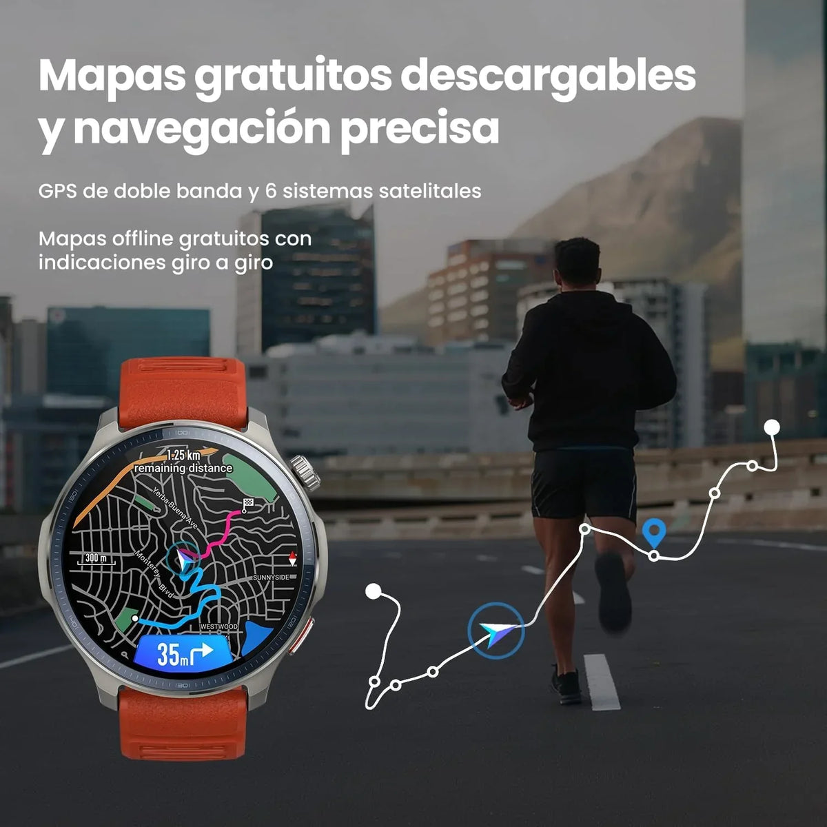 Amazfit Balance 2 Reloj Inteligente Hombre 47mm, Pantalla AMOLED 1,5" Cristal de Zafiro, smartwatch con NFC, GPS, batería de 21 días, 170+ Modos