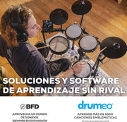 View Alesis Nitro Max Kit Batería Electrónica con Parches Silenciosos de Malla, Caja de Doble Zona de 10", Bluetooth, 440+ Sonidos Auténticos, Lecciones image 6
