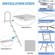 View 4 Stufige Poolleiter Edelstahl, Pooltreppe für Aufstellpool, Poolleiter 132 cm Poolhöhe, Pool Treppe, Poolstufen für Aufstellpools, Schwimmbadleiter image 3