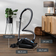 View Siemens Staubsauger mit Beutel Q5.0 Extreme silencePower VSQ5X1230, Bodenstaubsauger, 850 W, schwarz & Swirl S 73 MicroPor Plus Staubsaugerbeutel, 4 image 4