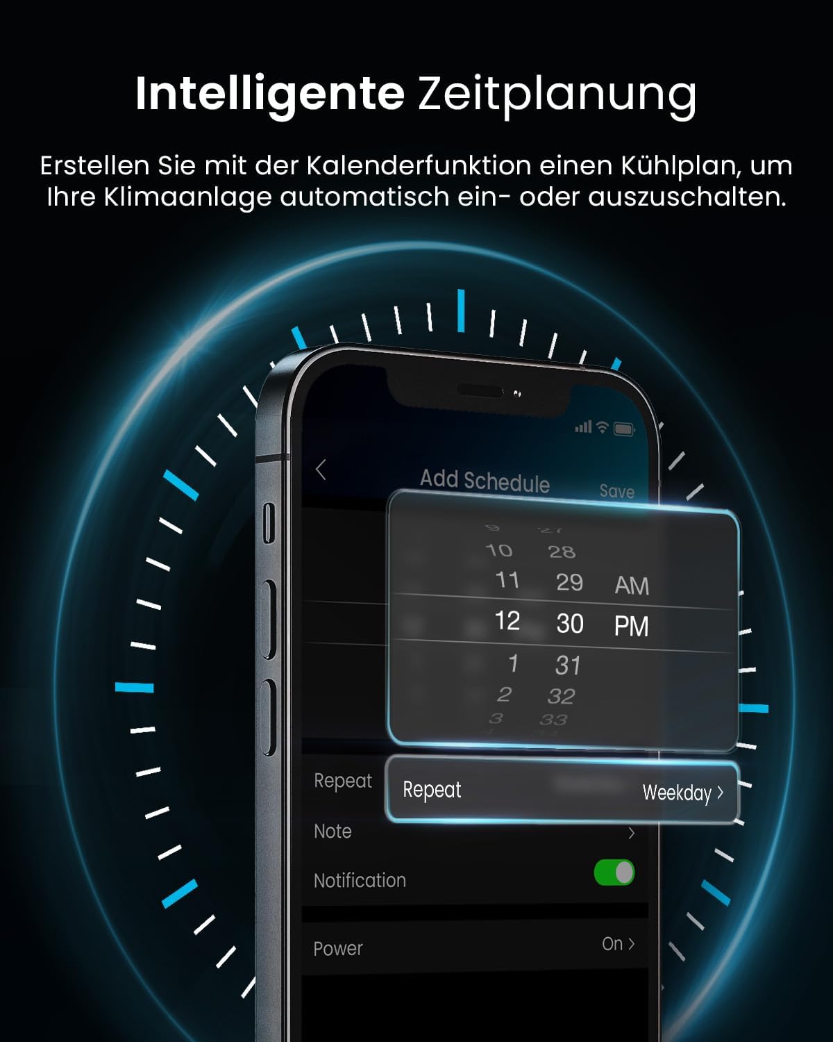Pro Breeze 12000 BTU Mobile Klimaanlage (Räume bis 50m2) – Klimaanlage mobil mit App-Steuerung, Timer & LED-Display – inkl. Fensterabdichtung &