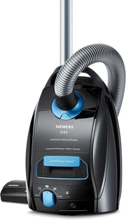 View Siemens Staubsauger mit Beutel Q5.0 Extreme silencePower VSQ5X1230, Bodenstaubsauger, 850 W, schwarz & Swirl S 73 MicroPor Plus Staubsaugerbeutel, 4 image 2