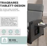 View UDPATIO Sillón Ratán Jardin Exterior Reclinable, Tumbona de Jardín Ajustable 150°, con Respaldo Ajustable, Fundas + Extraíbles Cojines, Impermeable, image 5