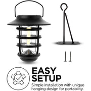 View home zone security solar outdoor decorative glass wall lantern light no wiring image 6