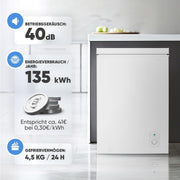 View Bomann, 100L Gefriertruhe weiß GT7355 – 4 Sterne, Temperatur ≤ -18°C, Gefriervermögen 4,5 kg/24h, Kontrollleuchte, Temperatureinstellung, abnehmbar, image 5