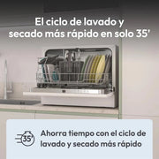View Candy CP 6E51LW Lavavajillas Pequeño y Compacto, 6 Servicios, Digital, 51DBA, 5 Ciclos, Media Carga, Inicio Diferido 3-6-9 horas, Indicador Sal y image 5