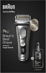 View Braun Series 9 Pro Premium Rasierer Herren, Testsieger Stiftung Warentest, 4+1 Scherkopf, Elektrorasierer & Trimmer, Reinigungsstation, 60 Min image 4