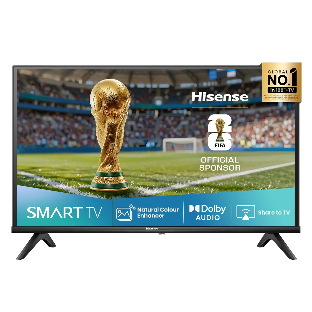Hisense 40E4QT Fehrnseher, 40 Zoll, DLED, Smart TV, Game Mode, AI Sports Mode, Dolby Audio, Dolby MS12, DTS Virtual X, HDR10, HLG, Full HD, High